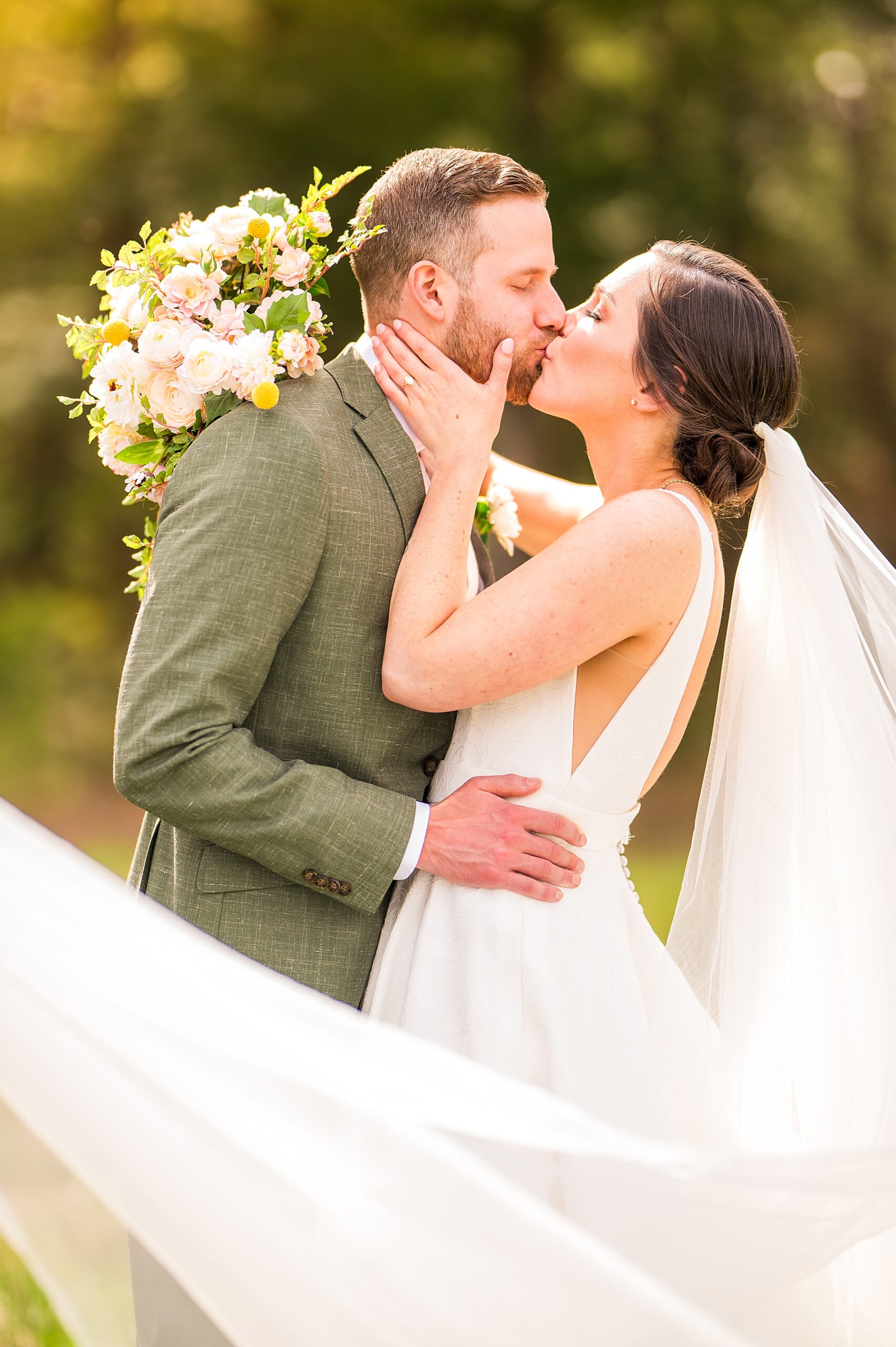 bride and groom portraits from Concord NH wedding