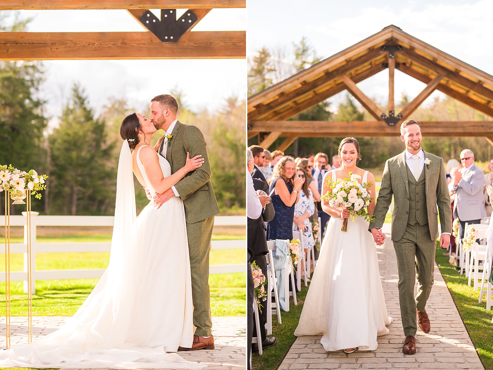 outdoor Southern NH wedding ceremony