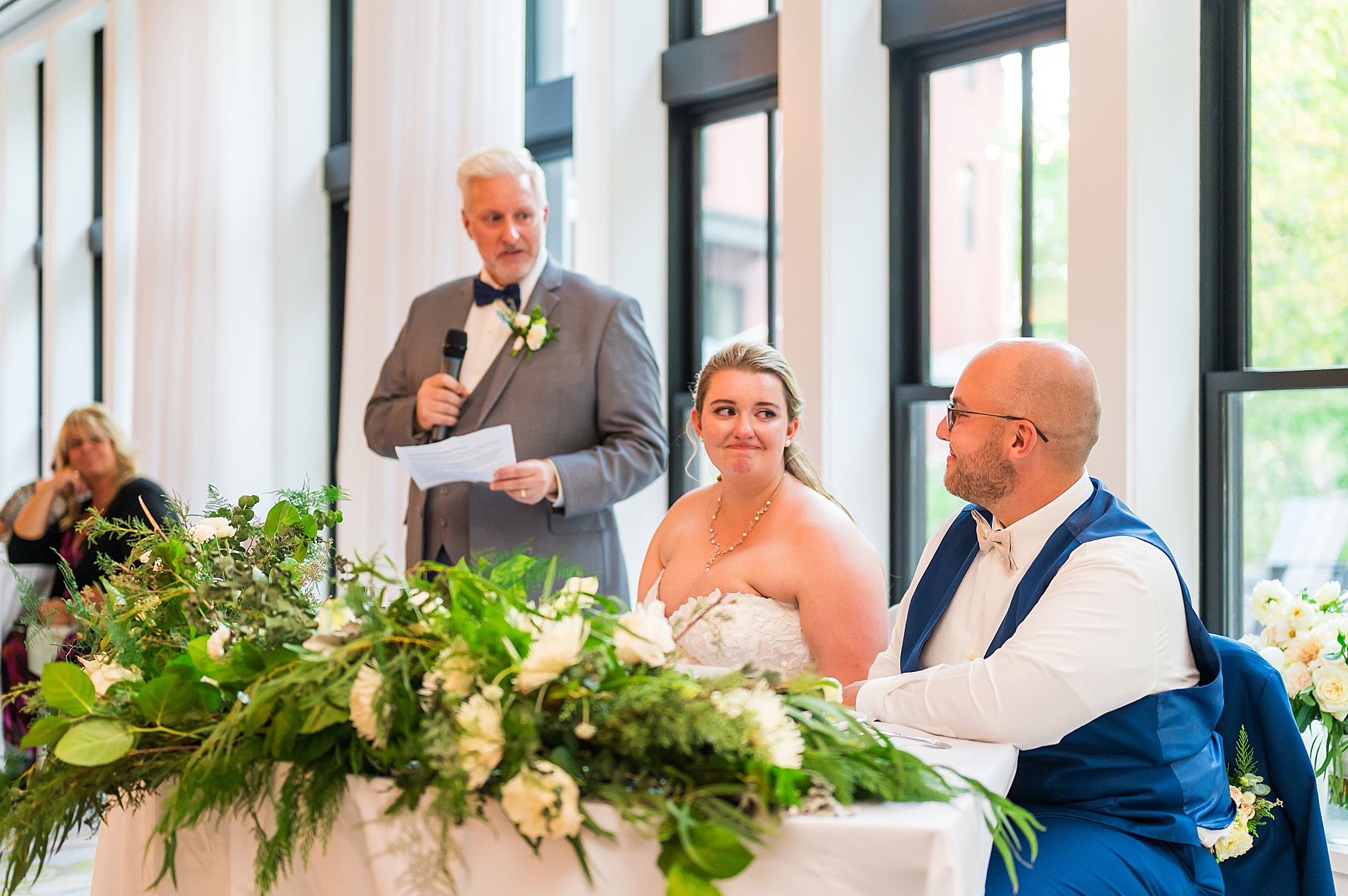 father of the bride gives wedding toast