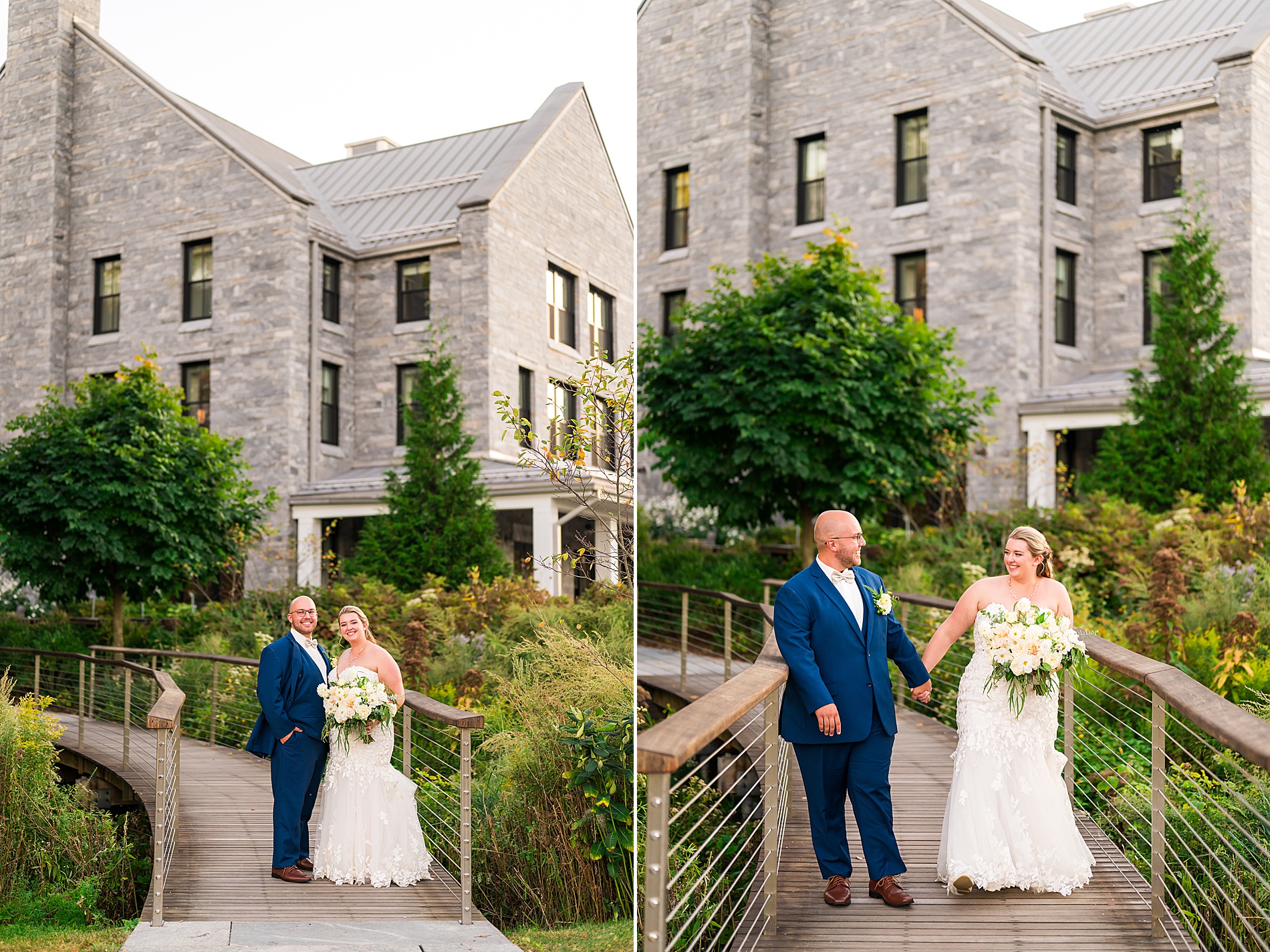 newlywed portraits at Williams Inn in Western MA