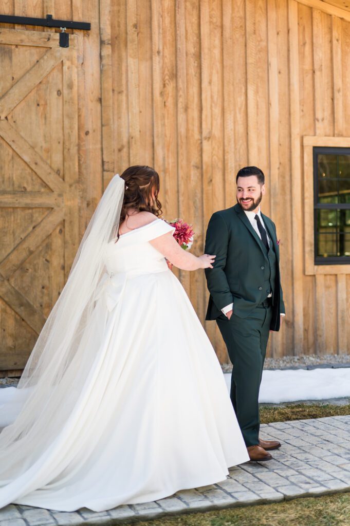 March wedding at the barn at bull meadow