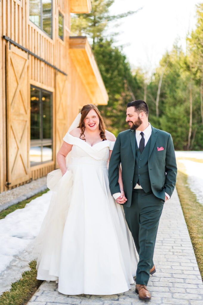 March wedding at the barn at bull meadow