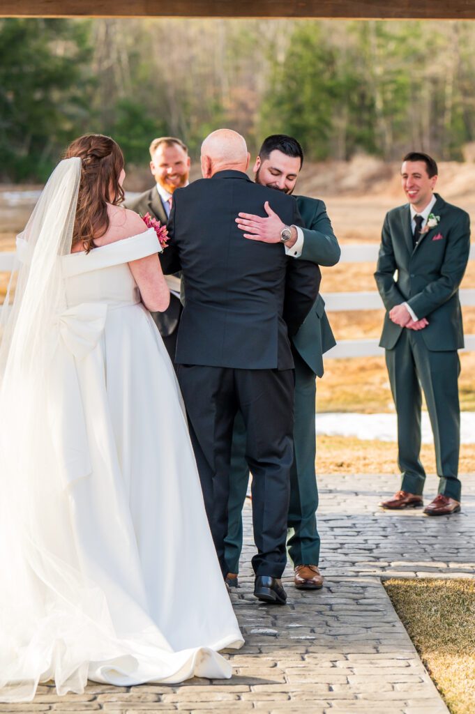 March wedding at the barn at bull meadow