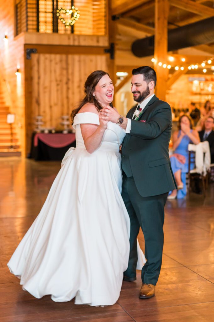 Bride and groom first dance