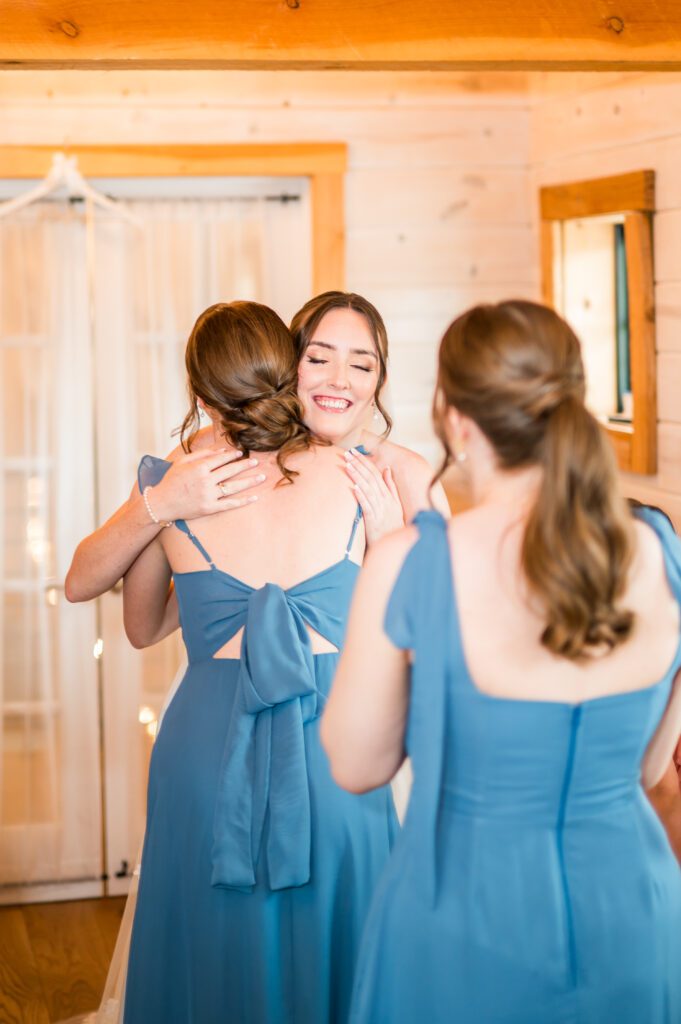 Bridesmaids first look | Colorful spring wedding