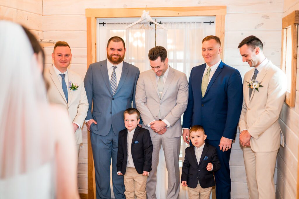 First look with bride | brothers