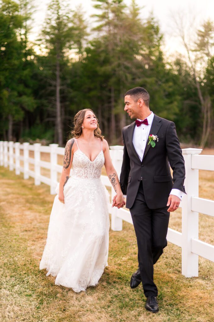 Bride and groom | at the Barn at bull meadow
