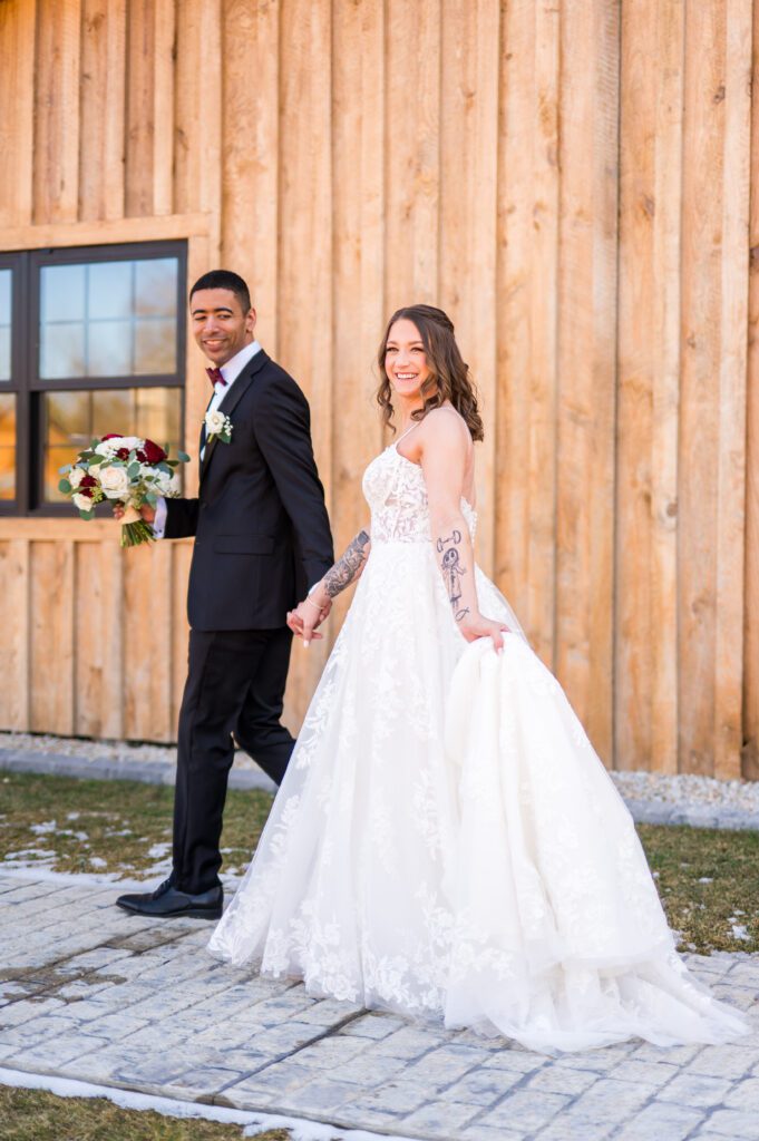 Spring wedding at the Barn at bull meadow | Bride and groom