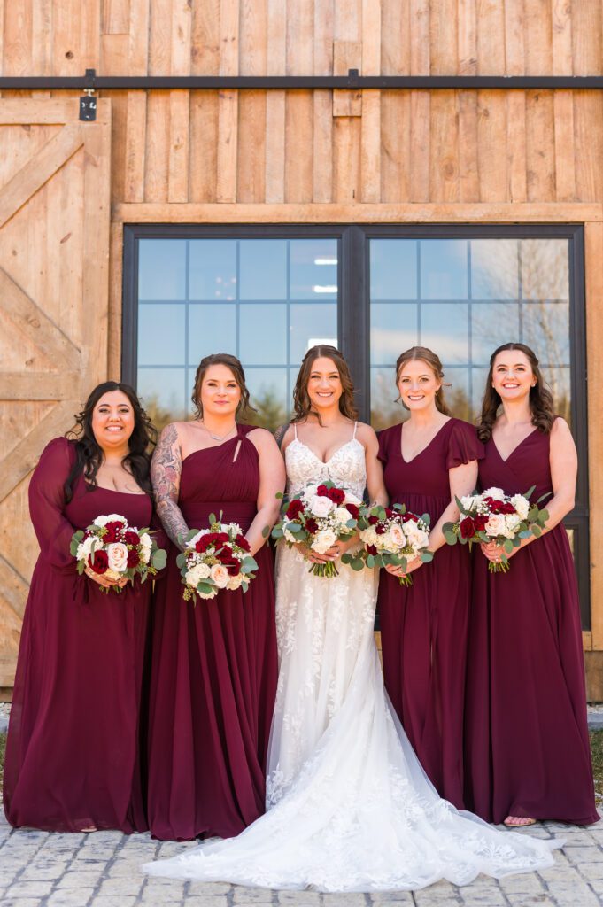 Bridesmaids | Spring wedding at the Barn at bull meadow