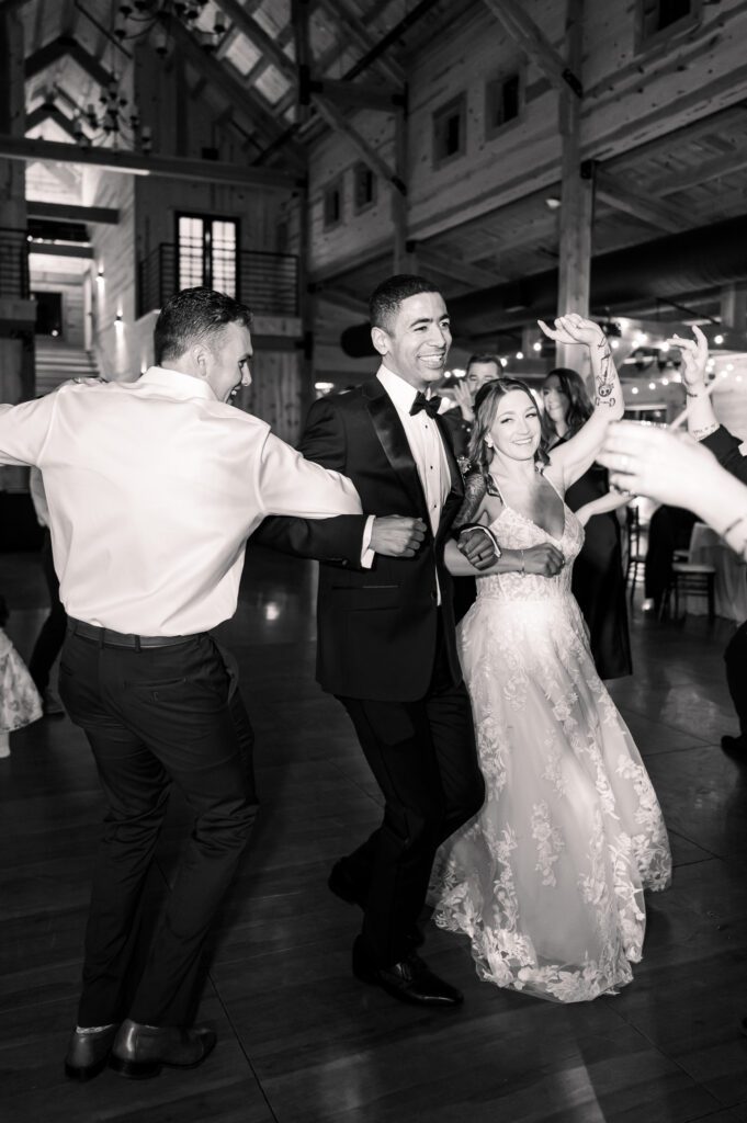 Dance floor | Spring wedding at Barn at bull meadow