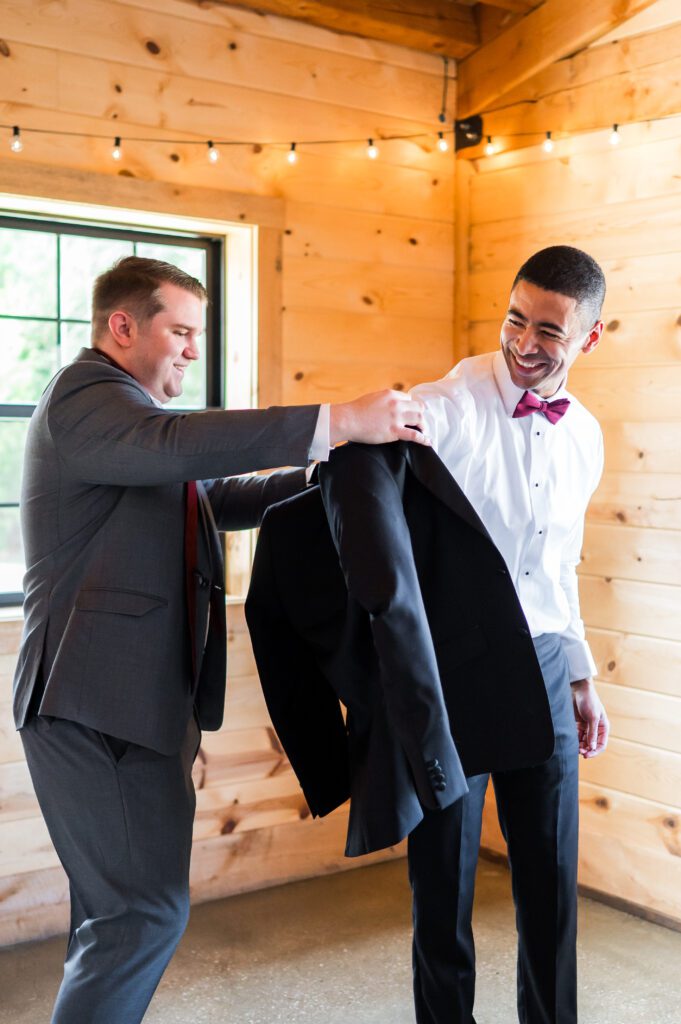 Spring wedding at the Barn at bull meadow | groom