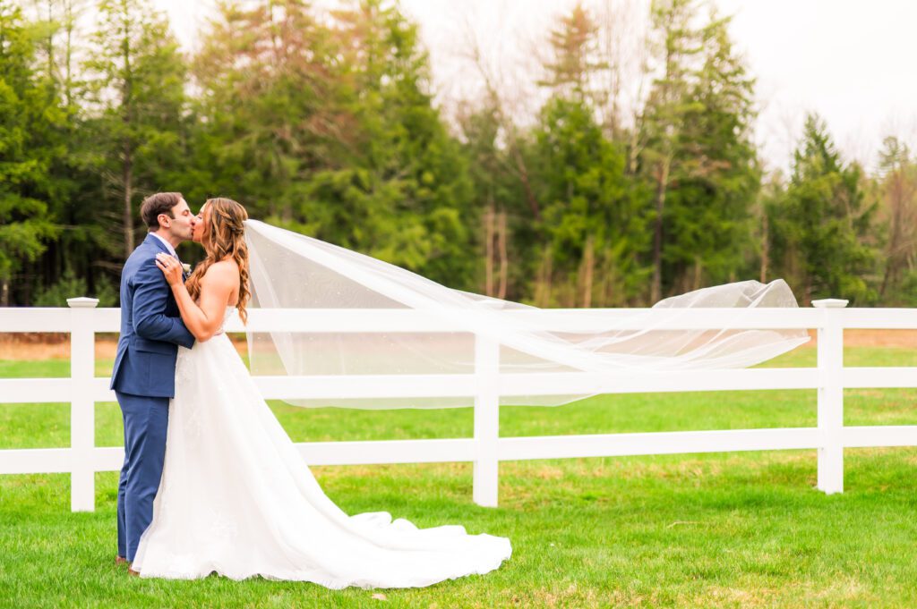 Veil blowing in the wind | NH Wedding