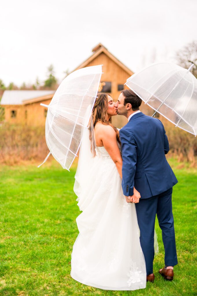 Dusty blue spring wedding