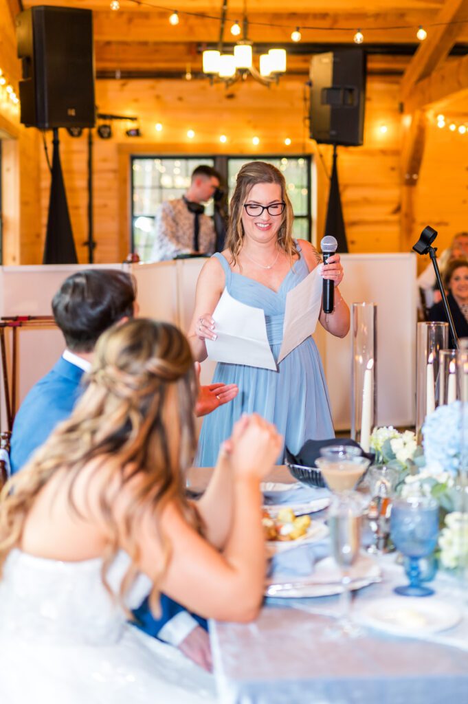 Maid of honor speech | Dusty blue wedding