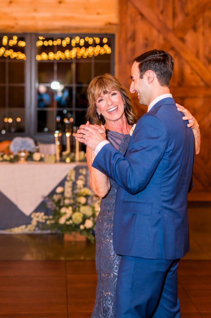 Mother and son dance | Dusty blue wedding