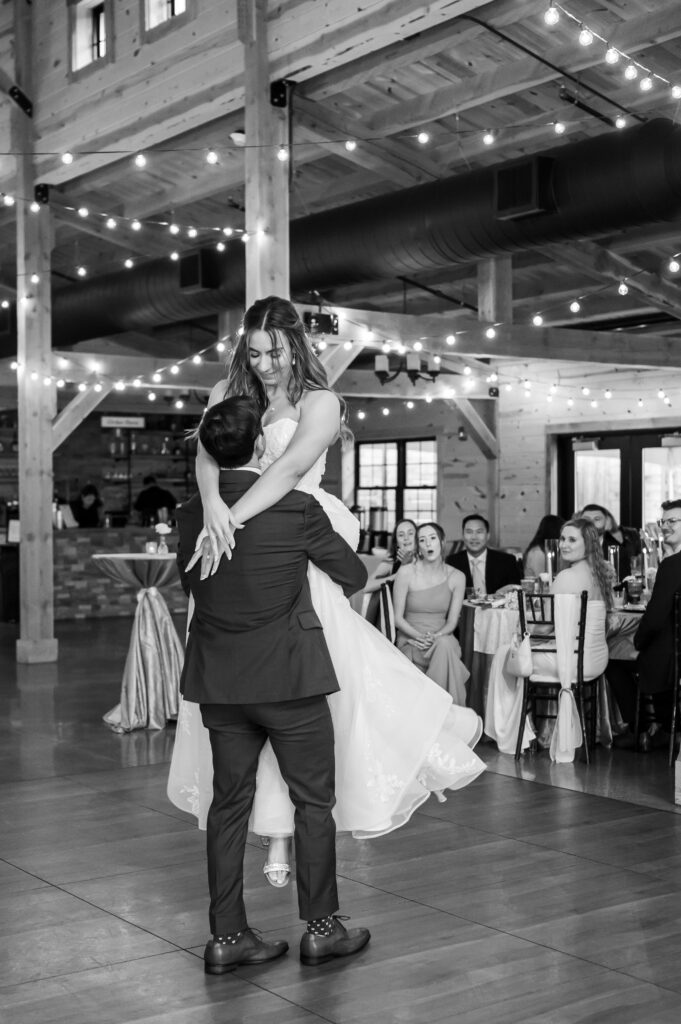 Bride and groom first dance