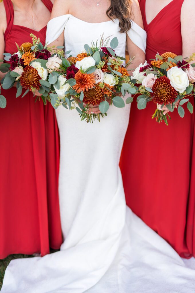 Bridal party portraits | New England Fall wedding