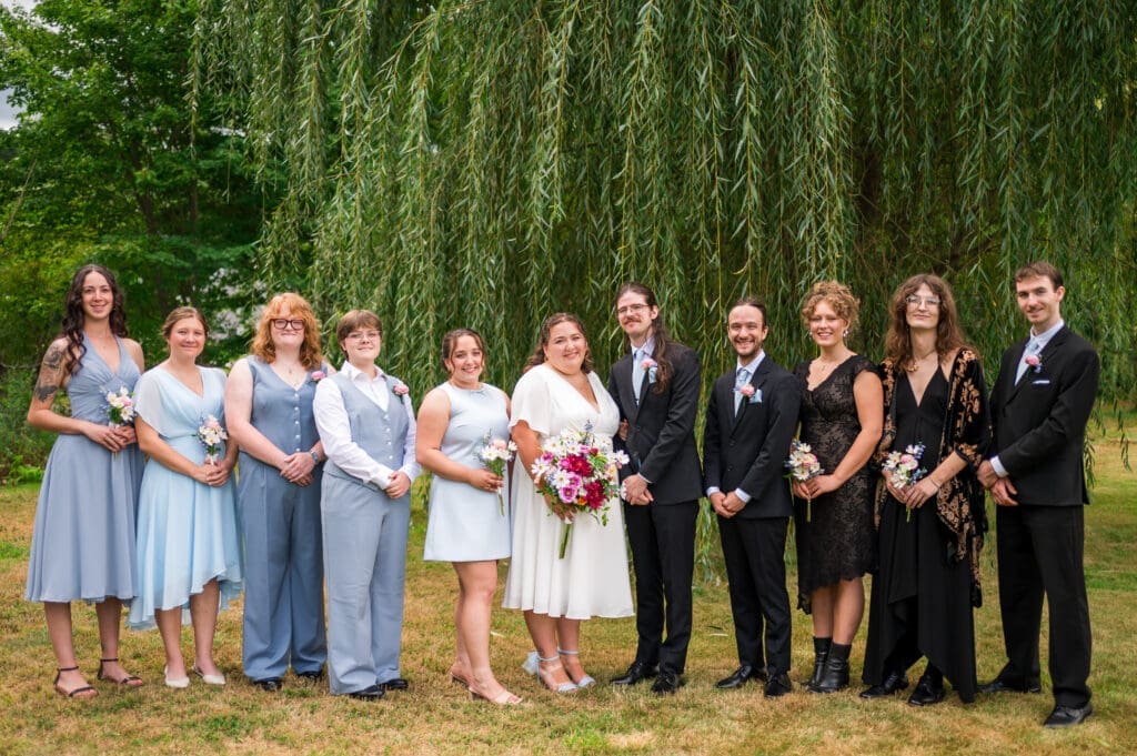 New Hampshire backyard wedding