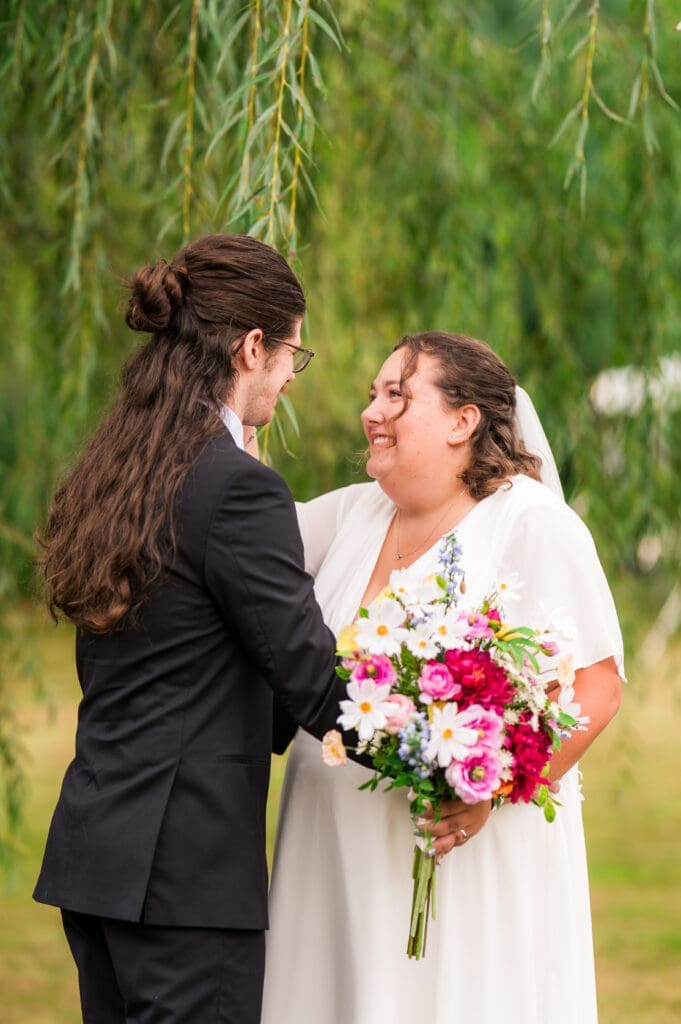 New Hampshire backyard wedding