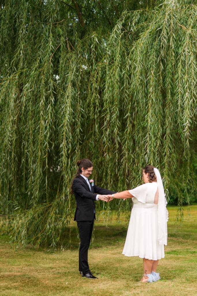 New Hampshire backyard wedding