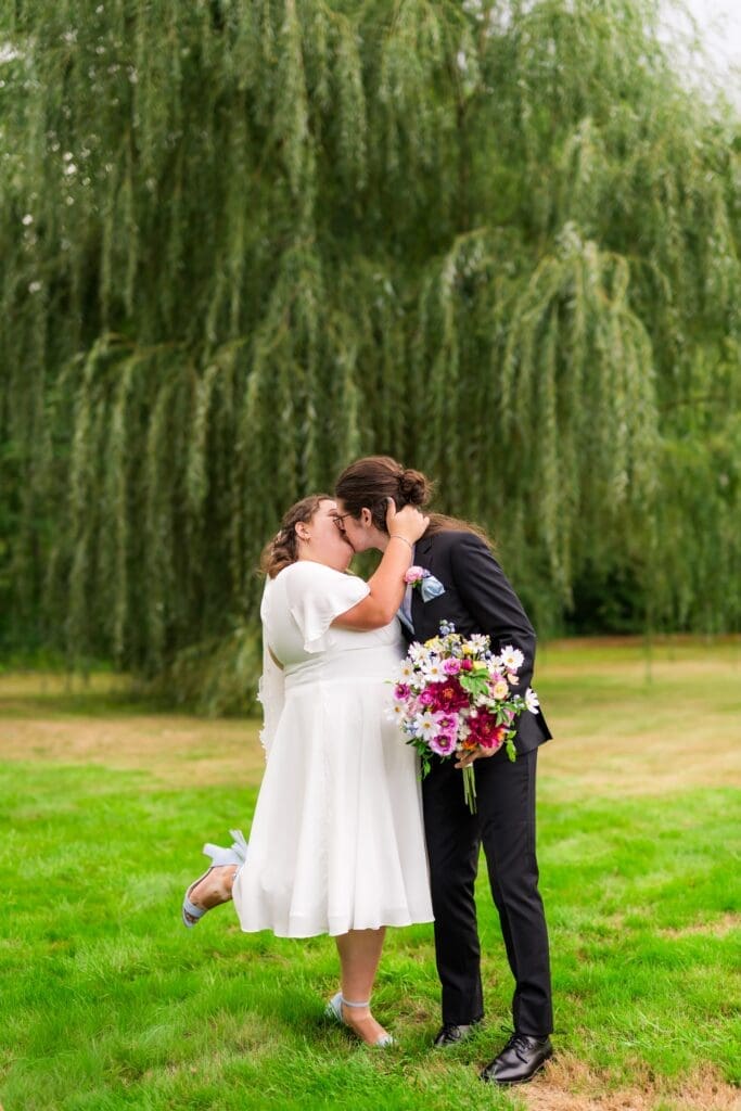 New Hampshire backyard wedding